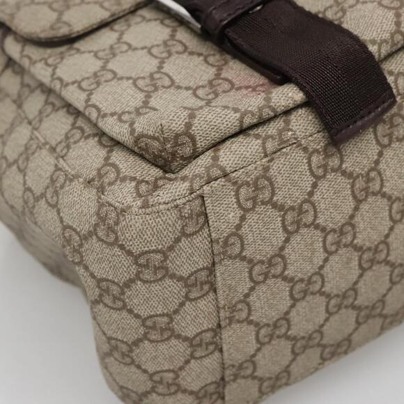 GUCCI GG Supreme Hand Bag Pvc Beige Silver - Picture 11 of 16